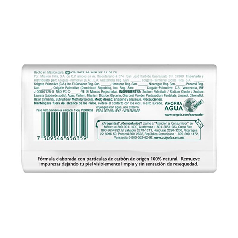 Palmolive® Naturals Sensación Purificante con partículas de carbón Jabón en barra Palmolive® Naturals Sensación Purificante con partículas de carbón Jabón en barra